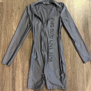 Cherry Mellow Grey Jumpsuit with Numeric Print